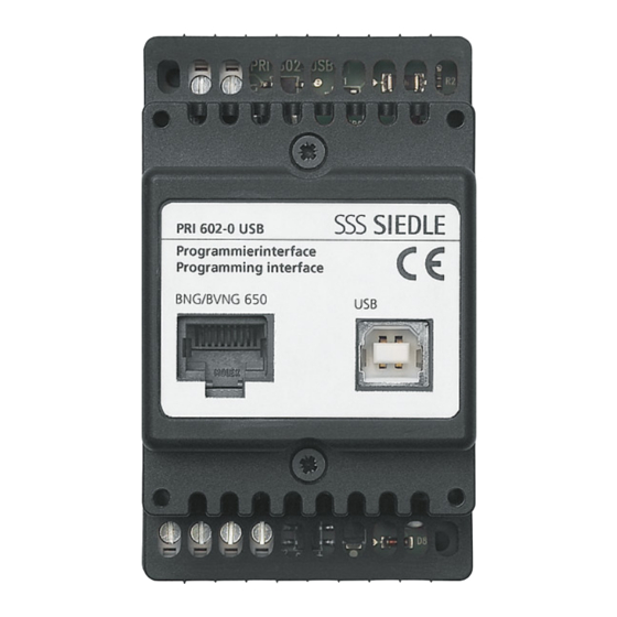 SSS Siedle PRI 602-01 USB Product Information