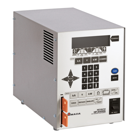 User Manuals: Amada HF-2500A Inverter Spot Welder