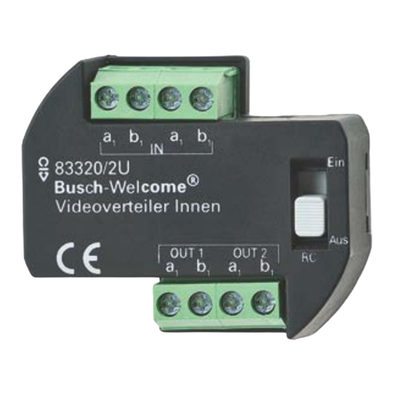 Busch-Welcome 83320/2 U User Manual