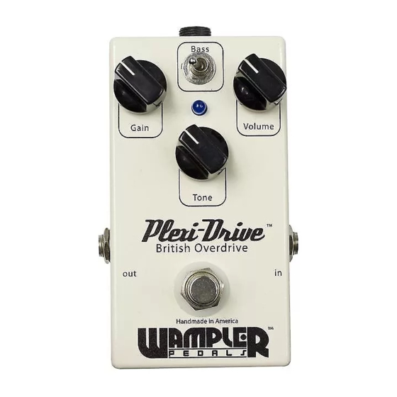 Wampler Plexi-Drive Manual