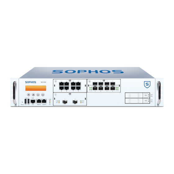 Sophos SG 550 Quick Start Manual