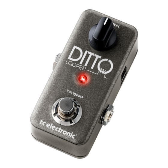 TC Electronic DITTO LOOPER Manuals