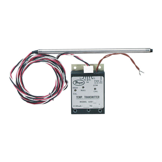 Dwyer Instruments 650 Series Specifications-Installation And Operating Instructions