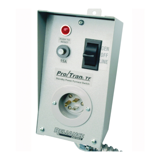 NEMA Reliance Controls Easy/Tran TF151 Manuals
