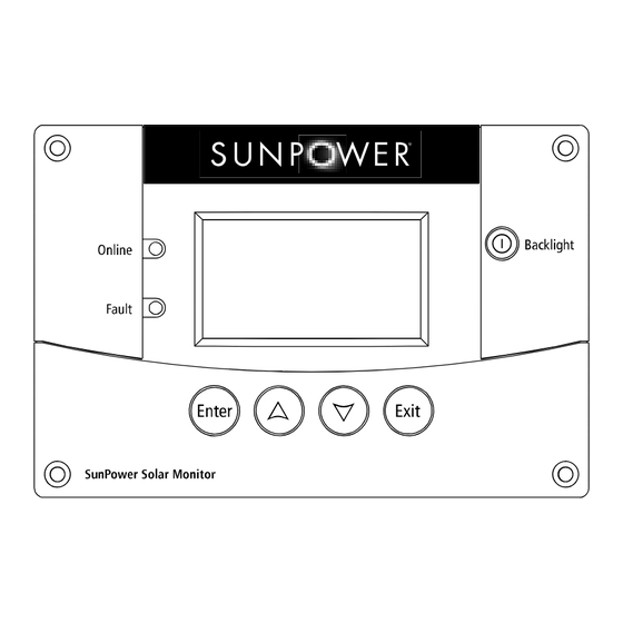 User Manuals: SunPower SPR Series Energy Monitoring