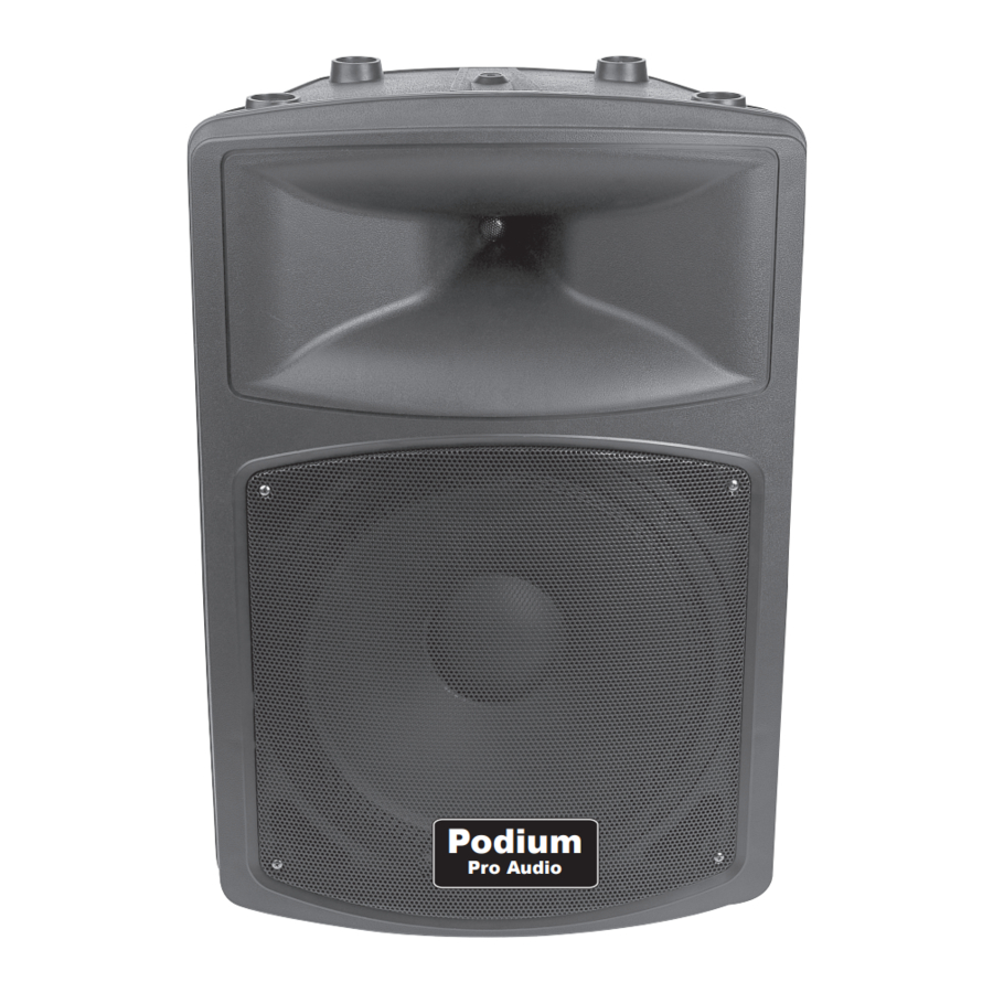 Podium Pro Audio PP1203A - 12" 2-Way Self-Powered Speaker Manual