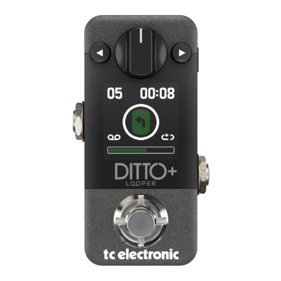 TC Electronic DITTO+ LOOPER Quick Start Manual