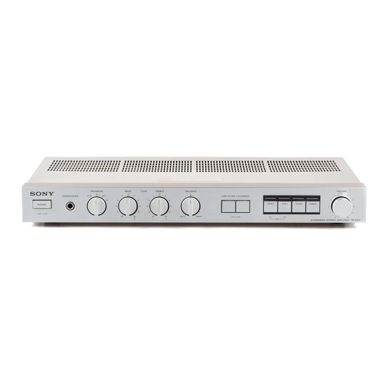 Sony TA-AX2 Operating Instructions Manual