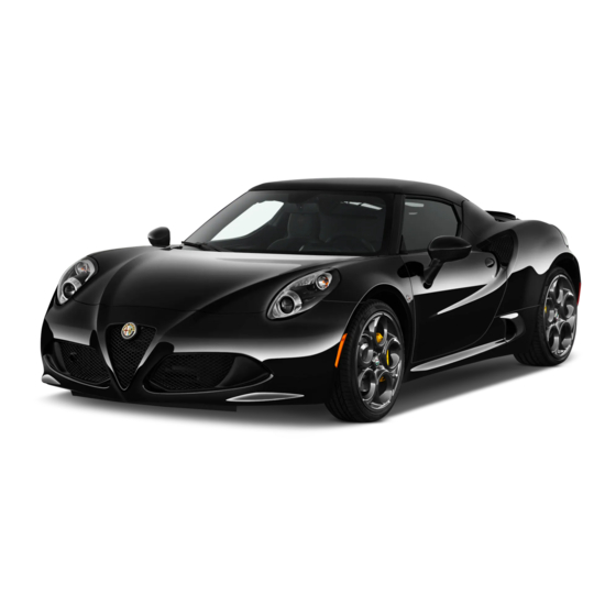 Alfa Romeo 4C Spider 2015 User Manual