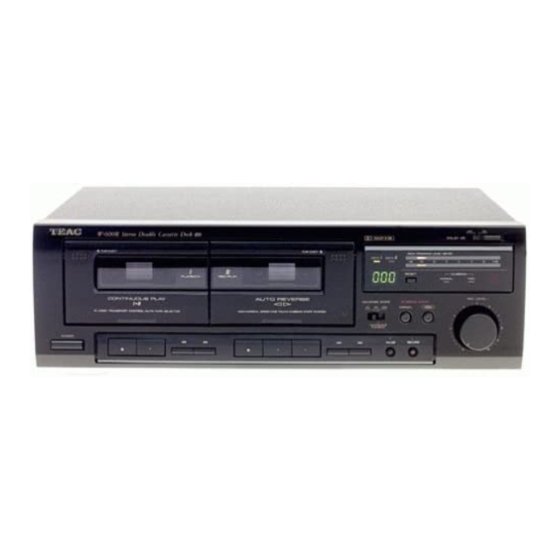 TEAC W-600R Stereo Cassette Deck Manuals