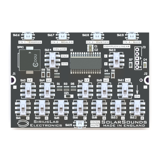 SiriusLab Electronics SolarSounds User Manual