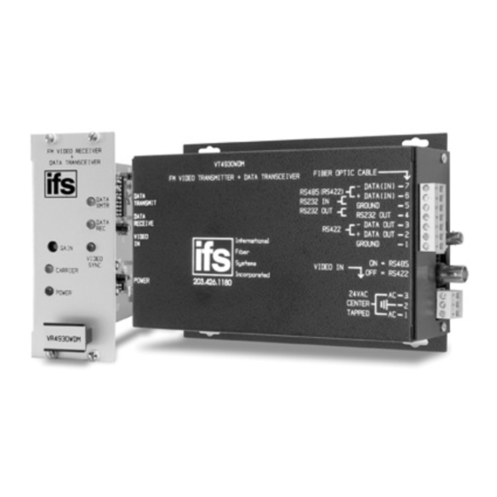 UTC Fire and Security interlogix VR4930WDM Installation & Operation Instructions