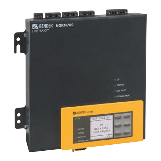 Bender NGRM700 (HRG) Quick Start Manual