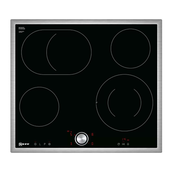 User Manuals: NEFF T16BT76N0 Electric Hob