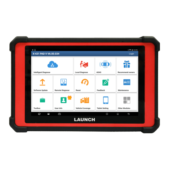 LAUNCH TECH X-431 PAD V Manual