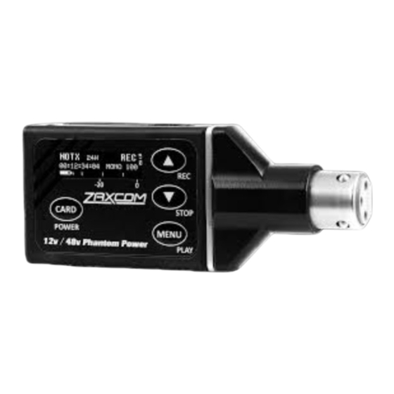 Zaxcom HM3-HM Wireless Transmitter Manuals