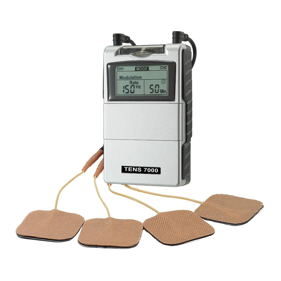 COMPASS HEALTH TENS 7000 QUICK REFERENCE MANUAL Pdf Download ManualsLib