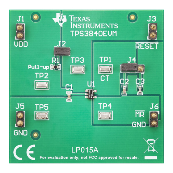 Texas Instruments TPS3840EVM User Manual