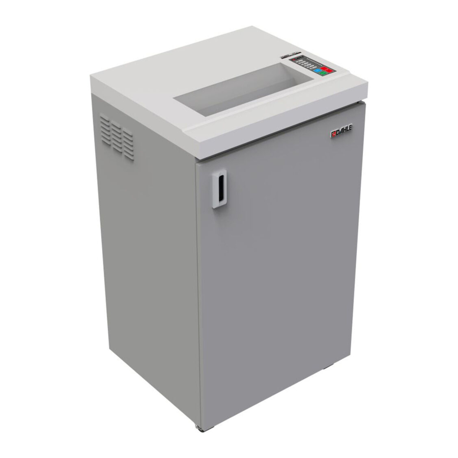 Dahle 707 PS - Paper Shredder Manual