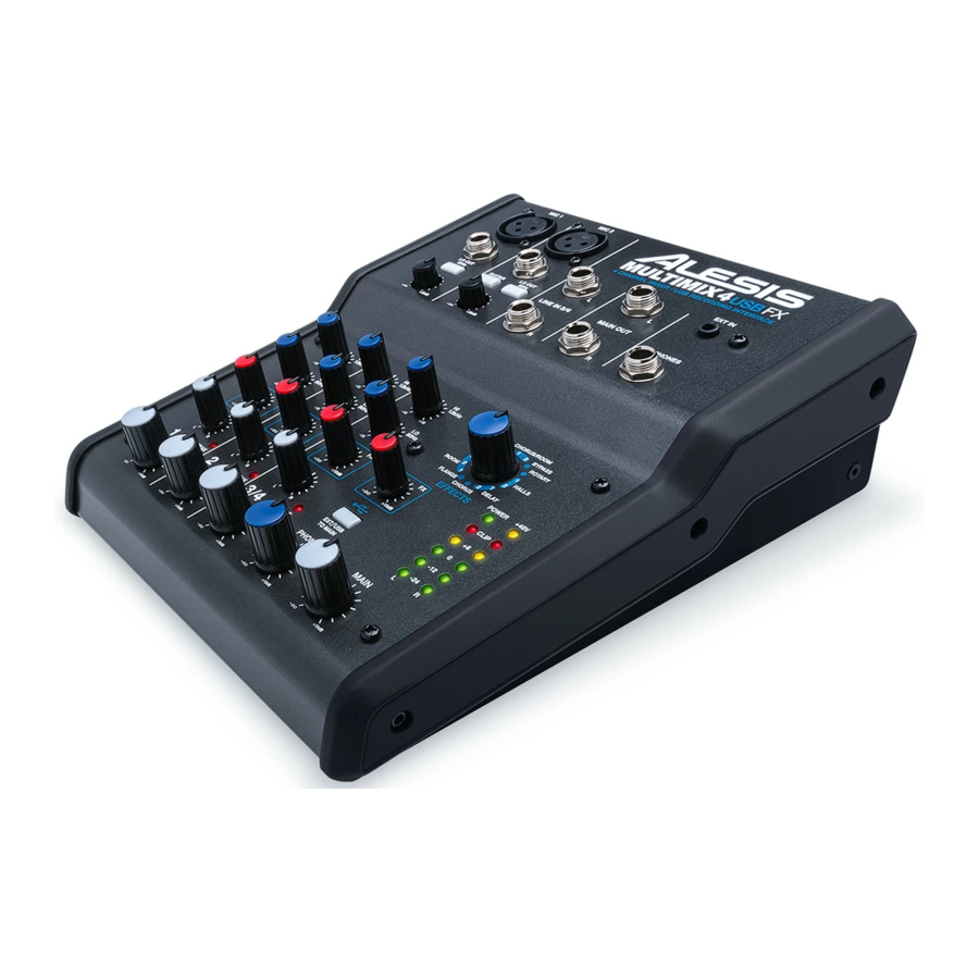 Alesis MultiMix 4 USB FX - Mixer Manual