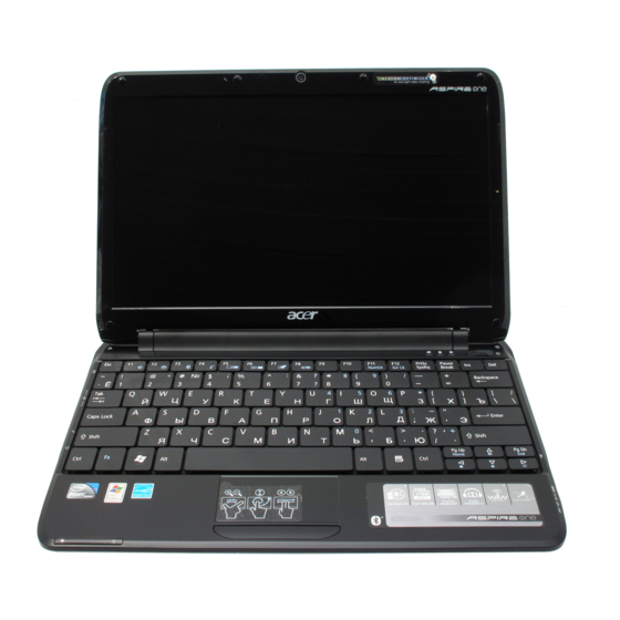 Acer Aspire One Series Generic User Manual