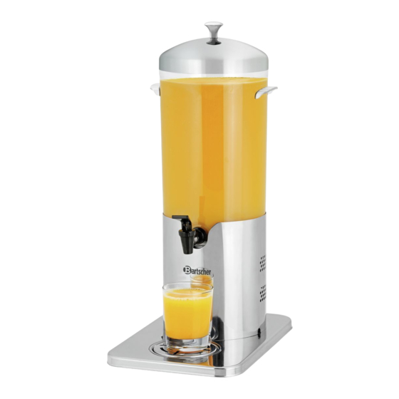 User Manuals: Bartscher DTE5 Beverage Dispenser