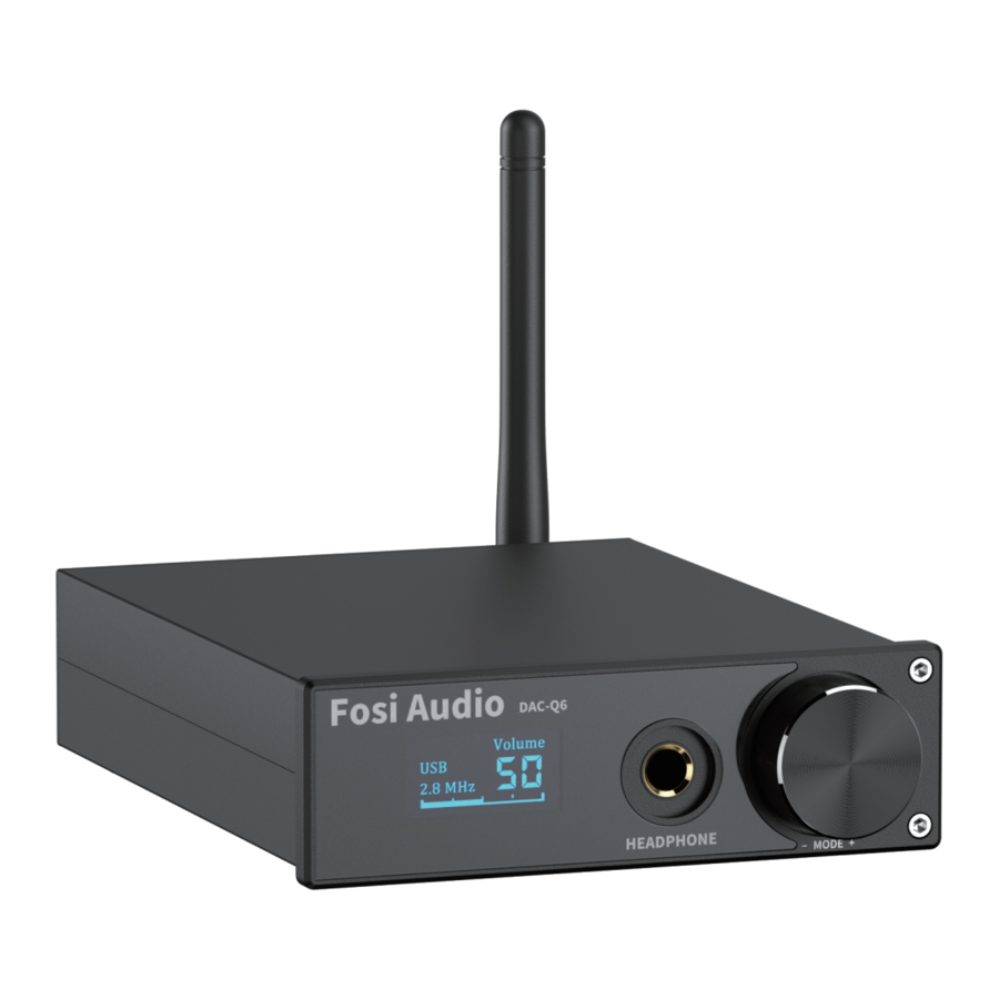 Fosi Audio DAC-Q6 - Bluetooth Headphone Amplifier Manual