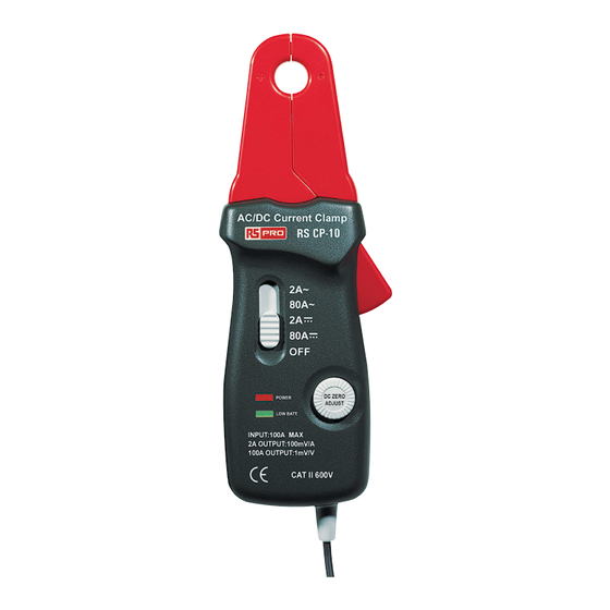 RS PRO RS CP-10 Instruction Manual