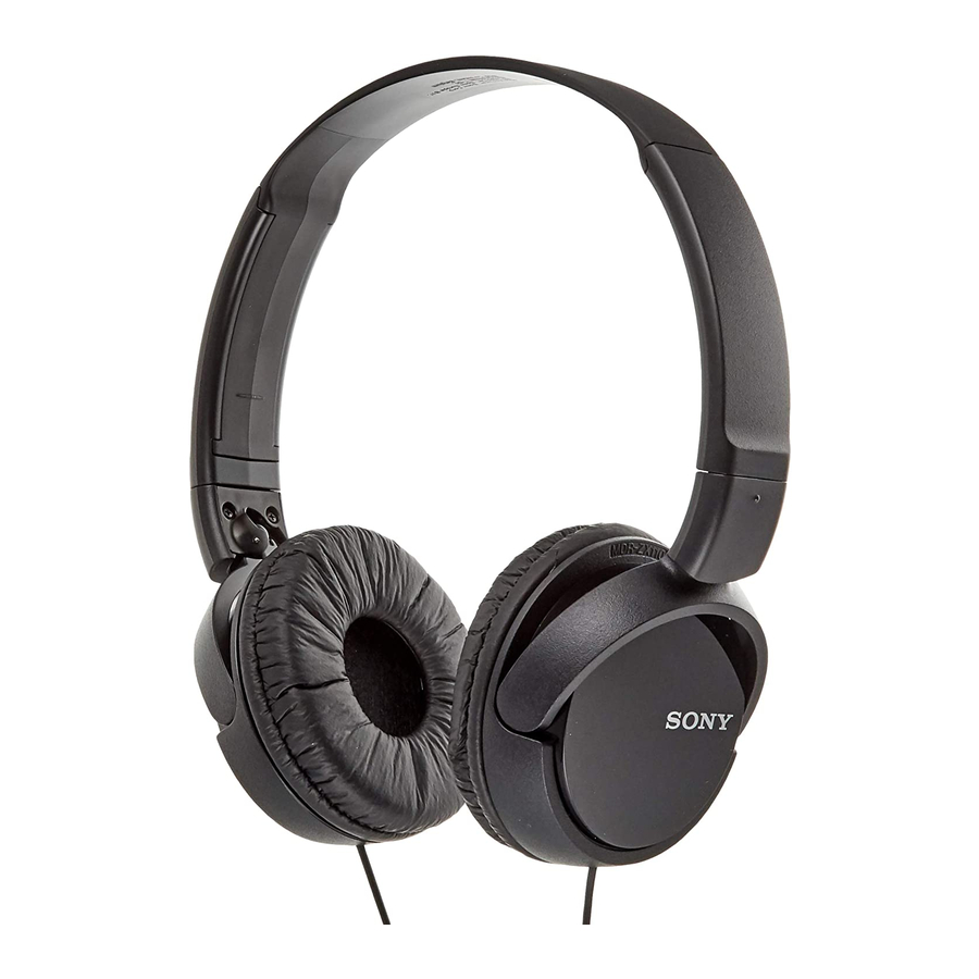Sony MDR-ZX110AP - Stereo Headphones Manual