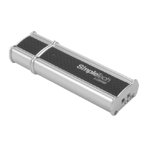 SimpleTech USB FLASH DRIVE Quick Start Manual
