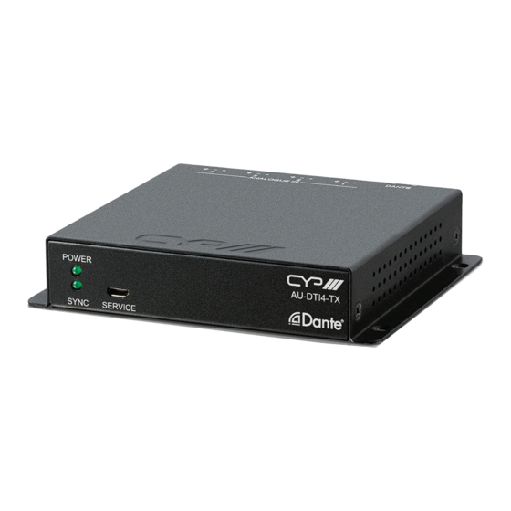 CYP Dante AU-DTI4-TX Operation Manual