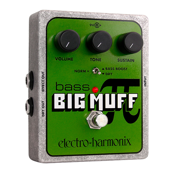 Electro-Harmonix XO BASS BIG MUFF PI Manual