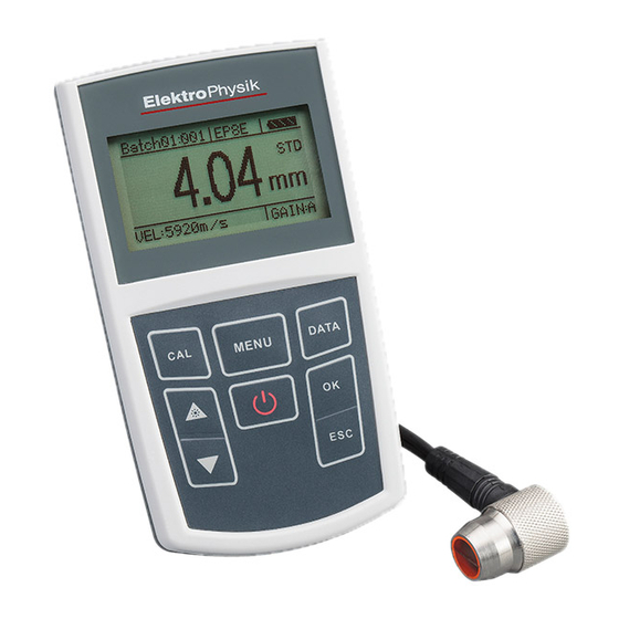 ElektroPhysik MiniTest 430 Technical Reference And Operating Manual