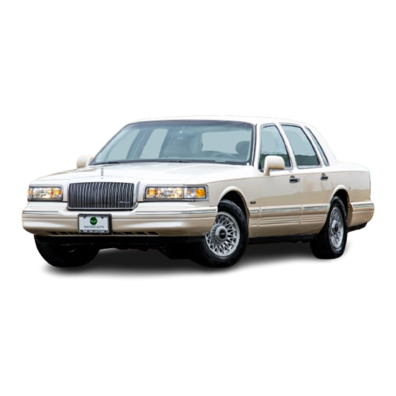 Lincoln 1997 Town Car Owner's Manual
