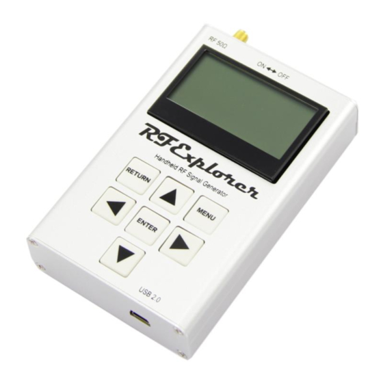 RF Explorer 3G Combo Spectrum Analyzer Manuals