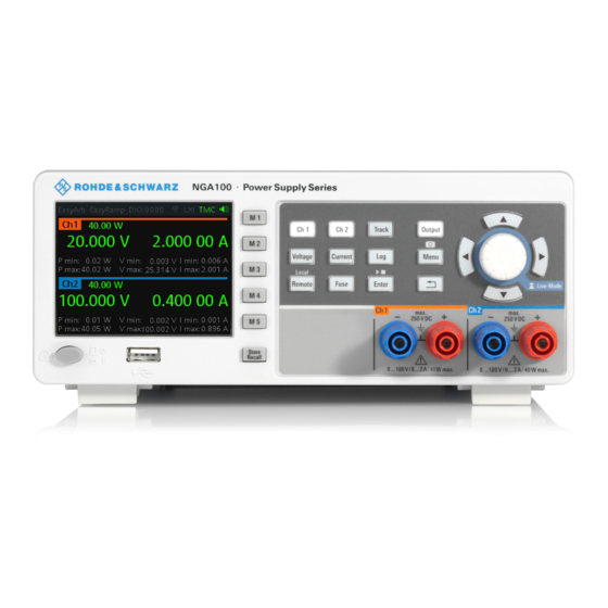 Rohde & Schwarz NGA100 Series Getting Started