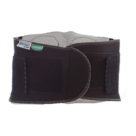 sensiplast BACK BRACE PRO COMFORT Instructions For Use Manual