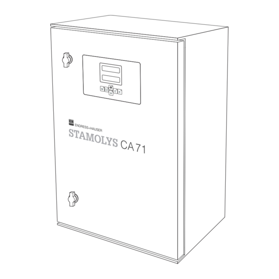 Endress+Hauser StamoLys CA 71 CR Analyzer Manuals