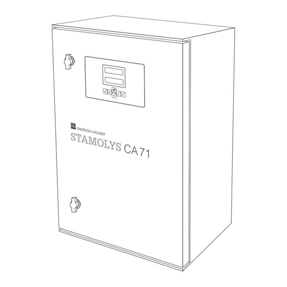 Endress+Hauser StamoLys CA 71 CR Operating Instructions Manual