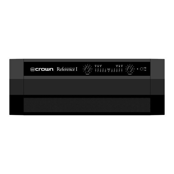 Crown STUDIO AMPLIFIER Owner's Manual