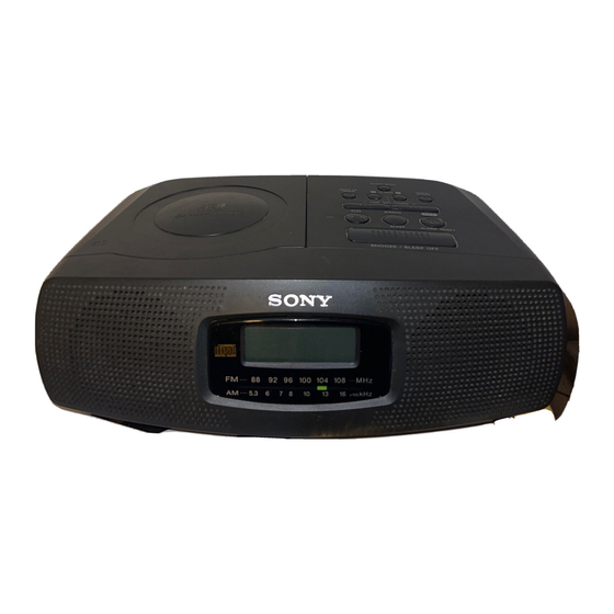 Sony ICF-CD820 Operating Instructions