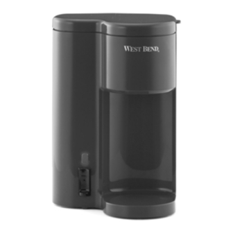 West Bend SINGLE SERVE COFFEEMAKER Instruction Manual