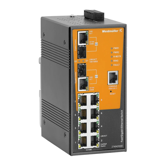 Weidmüller IE-SW-AL10M-8TX-2GC Hardware Installation Manual
