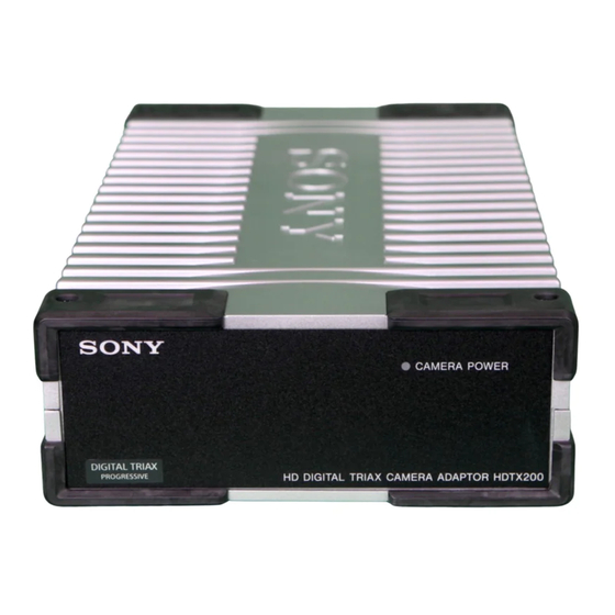 Sony Digital HDVS HDFX200 Operation Manual