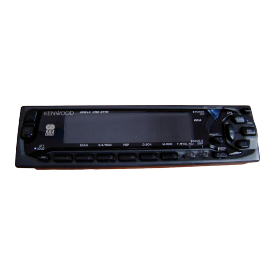 Kenwood KRC-677R Instruction Manual