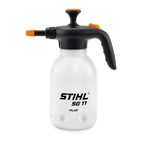 Stihl SG 11 PLUS Instruction Manual