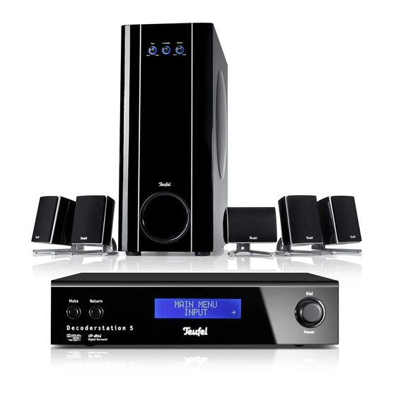 Teufel Concept E 400 Digital Technical Description And Operating Instructions