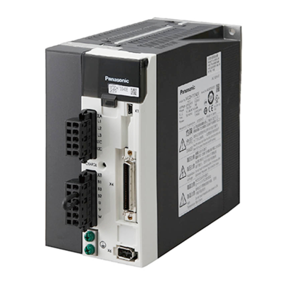 Panasonic MINAS A5E Series Operating Instructions Manual
