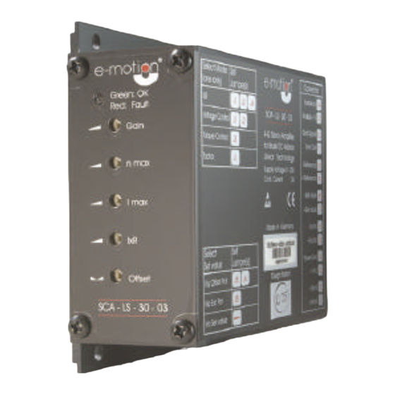 e-motion SCA-LS-30-03 Servo Amplifier Manuals