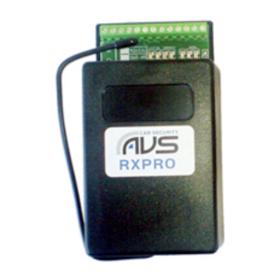 AVS RXPRO Car Alarm System Manuals